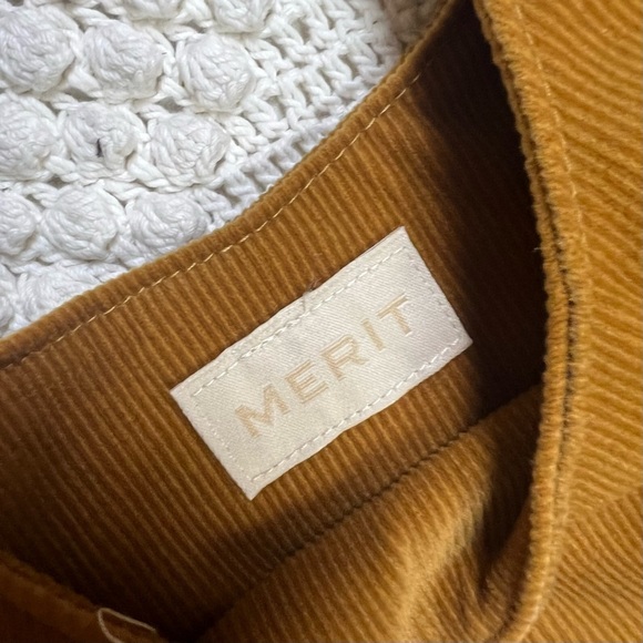 SET OF 2 Merit Beauty The Signature Cosmetic Makeup Bag Corduroy Tie Pouch Brown - Picture 3 of 4